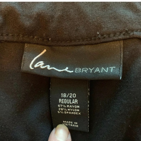 LANE BRYANT Black Jersey Elastic Waist Dress Pants - Picture 3 of 3